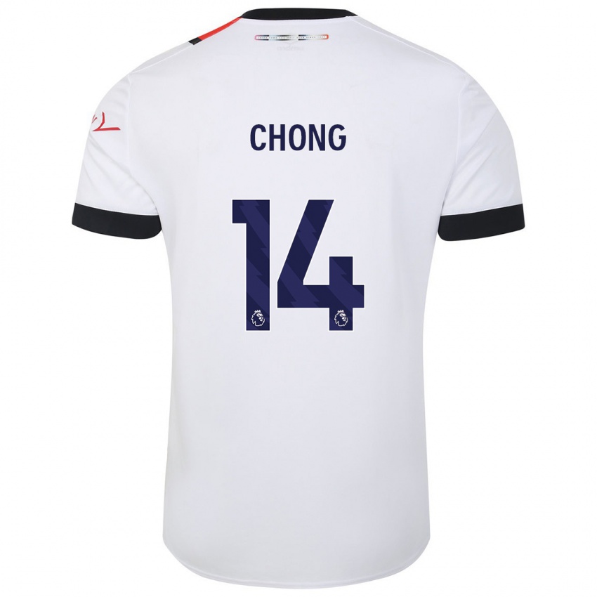 Barn Tahith Chong #14 Hvit Bortetrøye Drakt Trøye 2023/24 Skjorter T-Skjorte