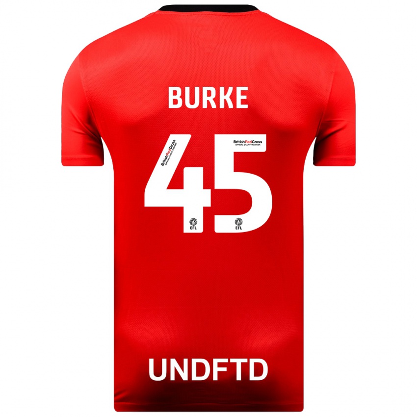 Barn Oliver Burke #45 Rød Bortetrøye Drakt Trøye 2023/24 Skjorter T-Skjorte