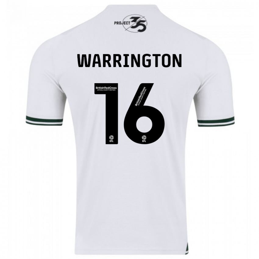 Barn Lewis Warrington #16 Hvit Bortetrøye Drakt Trøye 2023/24 Skjorter T-Skjorte