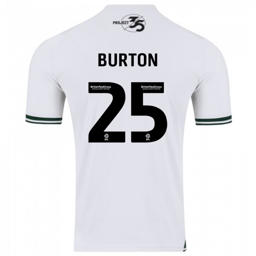 Barn Callum Burton #25 Hvit Bortetrøye Drakt Trøye 2023/24 Skjorter T-Skjorte