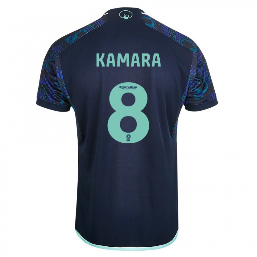 Barn Glen Kamara #8 Blå Bortetrøye Drakt Trøye 2023/24 Skjorter T-Skjorte