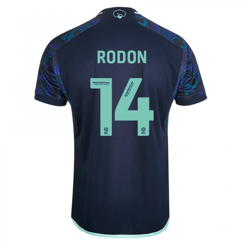 Barn Joe Rodon #14 Blå Bortetrøye Drakt Trøye 2023/24 Skjorter T-Skjorte