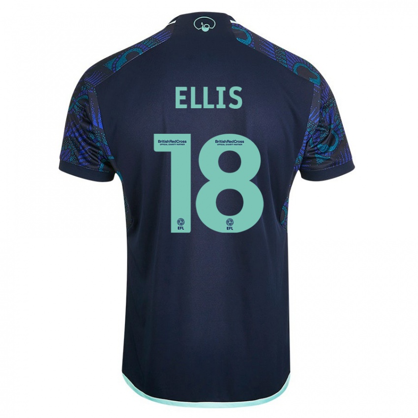 Barn Macy Ellis #18 Blå Bortetrøye Drakt Trøye 2023/24 Skjorter T-Skjorte
