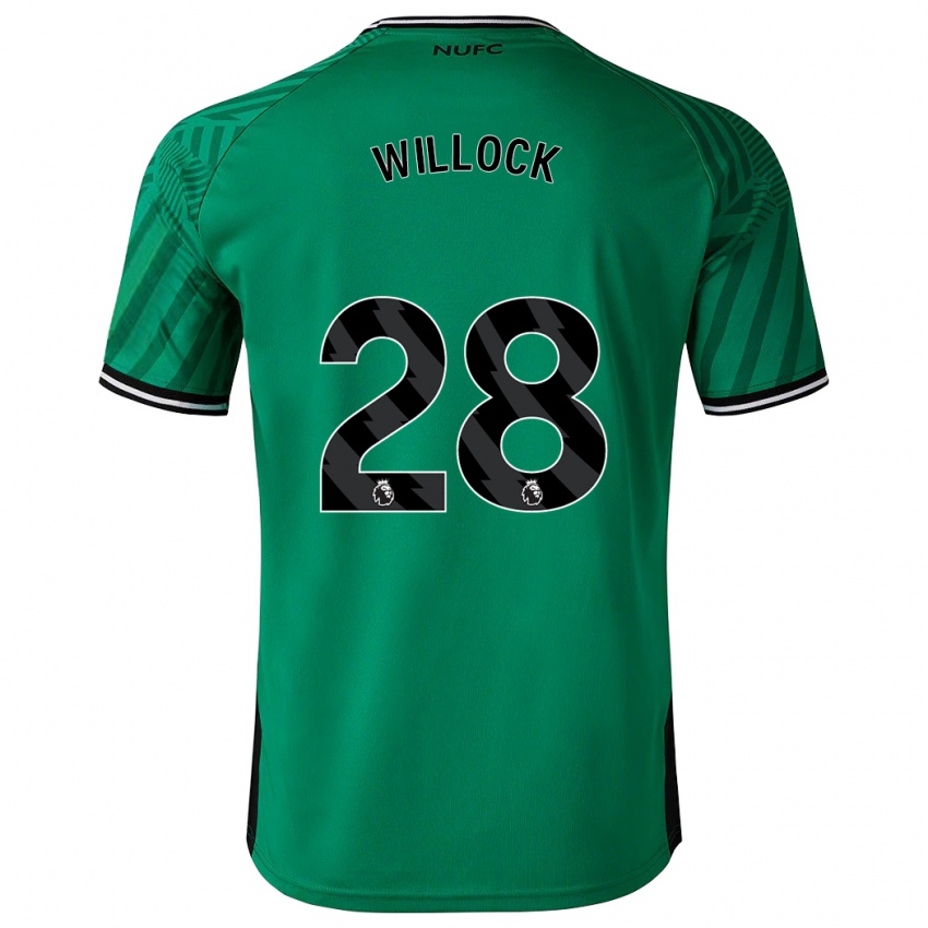 Barn Joe Willock #28 Grønn Bortetrøye Drakt Trøye 2023/24 Skjorter T-Skjorte