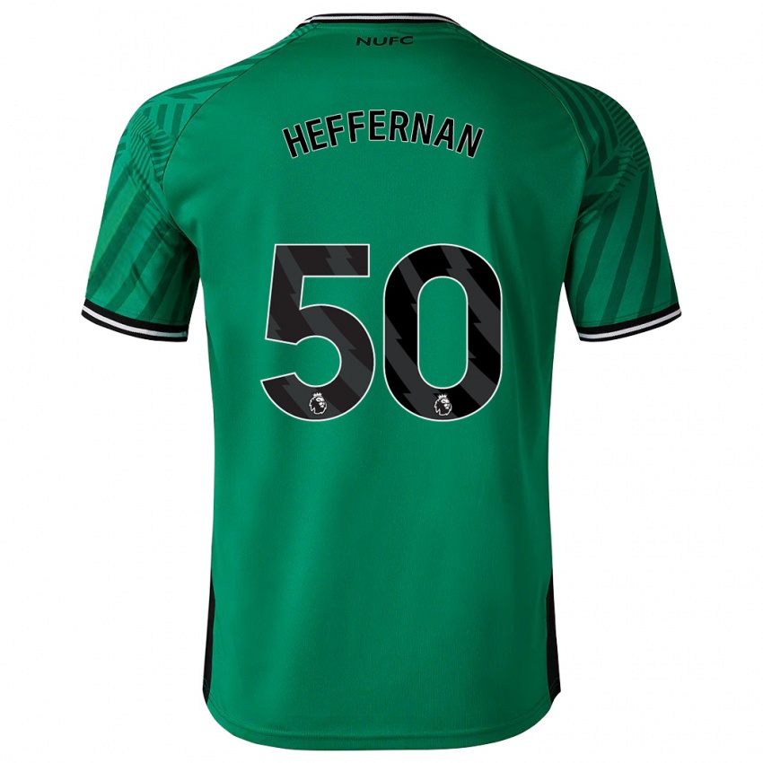 Barn Cathal Heffernan #50 Grønn Bortetrøye Drakt Trøye 2023/24 Skjorter T-Skjorte