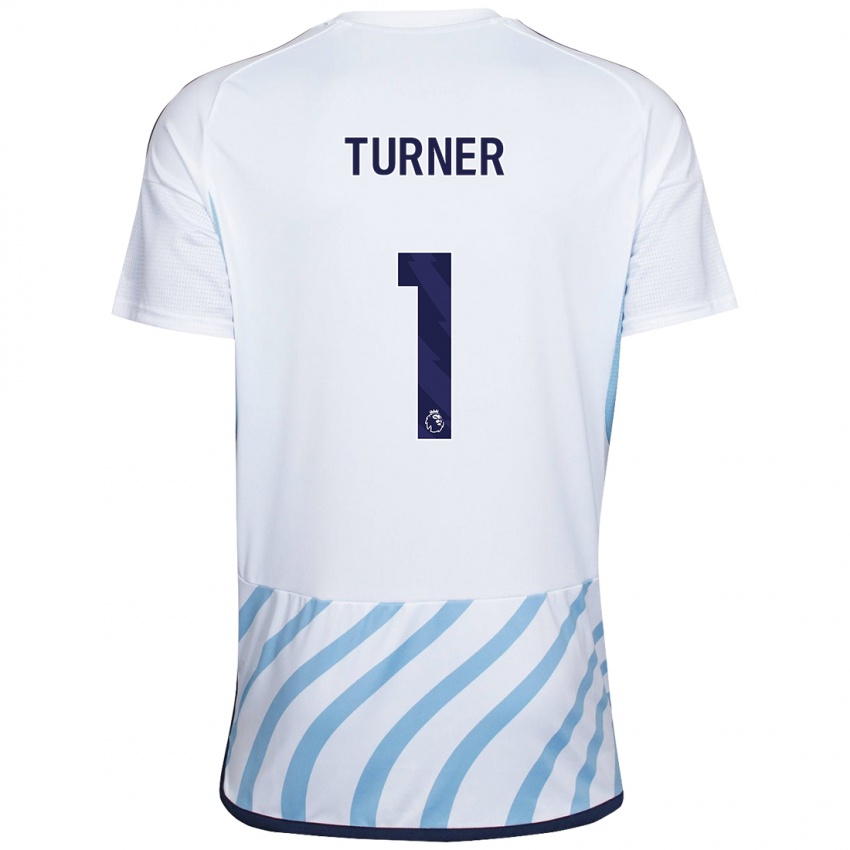 Barn Matt Turner #1 Hvit Blå Bortetrøye Drakt Trøye 2023/24 Skjorter T-Skjorte
