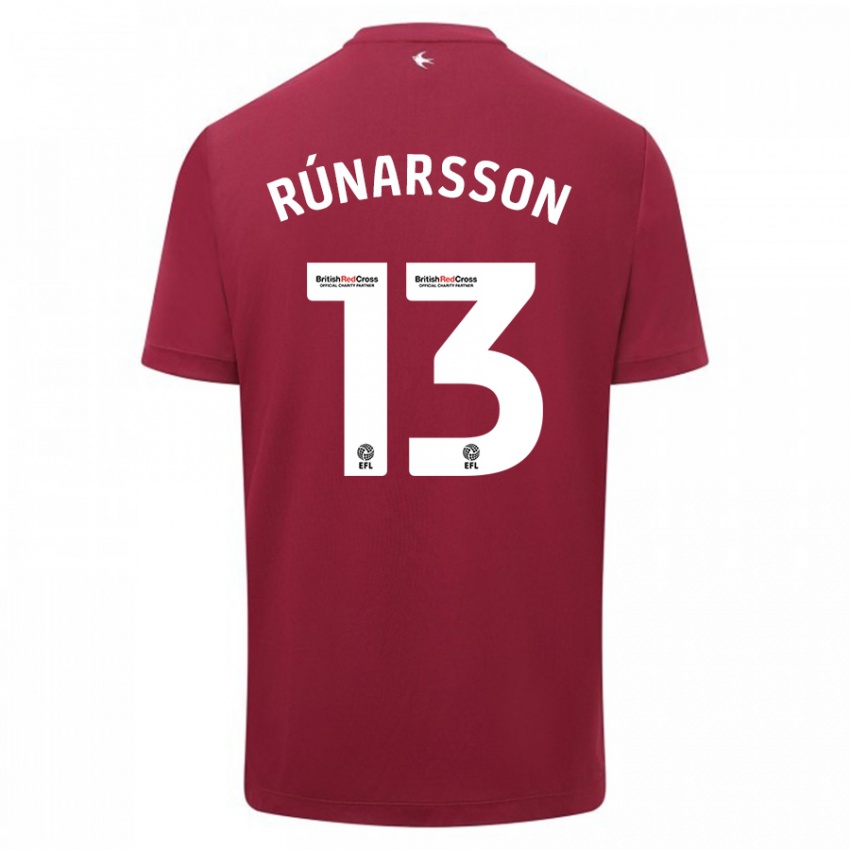 Barn Runar Alex Runarsson #13 Rød Bortetrøye Drakt Trøye 2023/24 Skjorter T-Skjorte