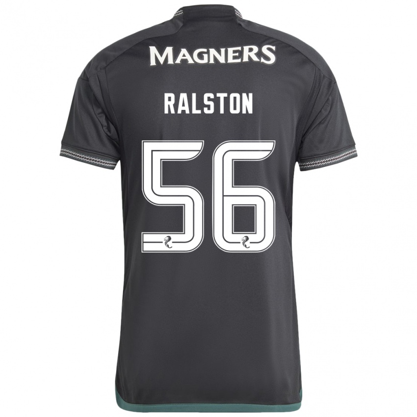 Barn Anthony Ralston #56 Svart Bortetrøye Drakt Trøye 2023/24 Skjorter T-Skjorte