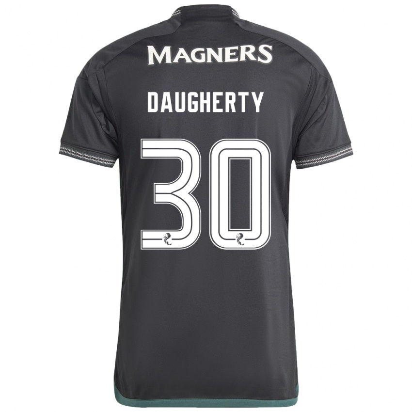 Barn Kelsey Daugherty #30 Svart Bortetrøye Drakt Trøye 2023/24 Skjorter T-Skjorte