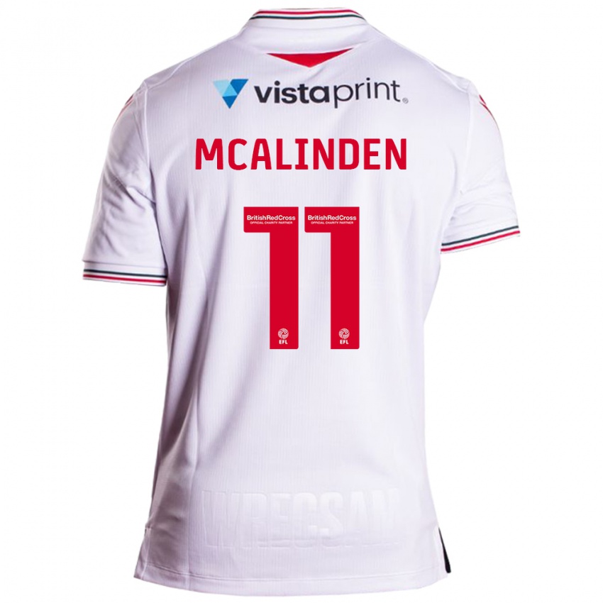 Barn Liam Mcalinden #11 Hvit Bortetrøye Drakt Trøye 2023/24 Skjorter T-Skjorte