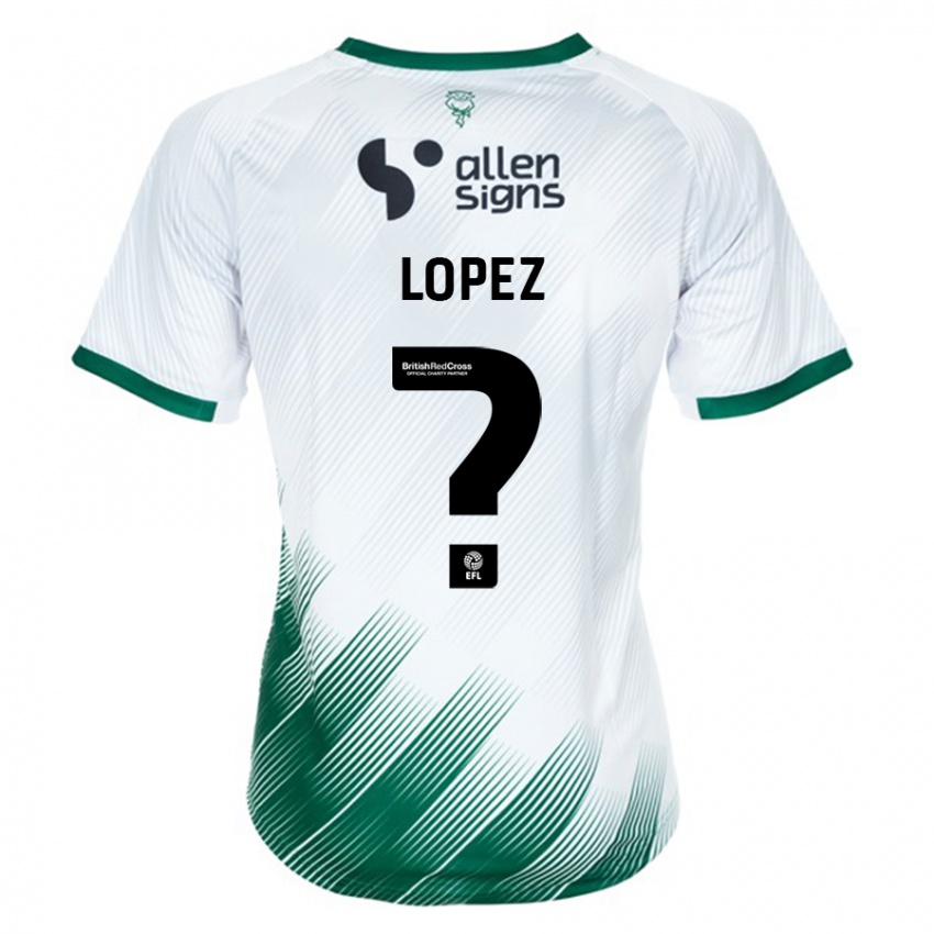 Barn Jersey Lopez #0 Hvit Bortetrøye Drakt Trøye 2023/24 Skjorter T-Skjorte