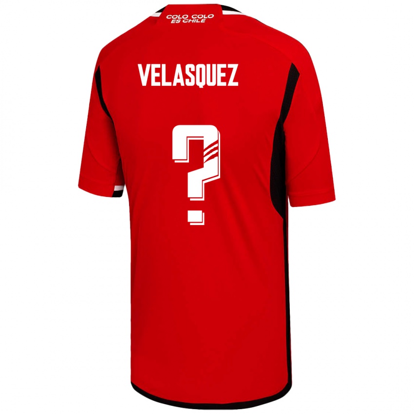 Barn Milovan Velásquez #0 Rød Bortetrøye Drakt Trøye 2023/24 Skjorter T-Skjorte