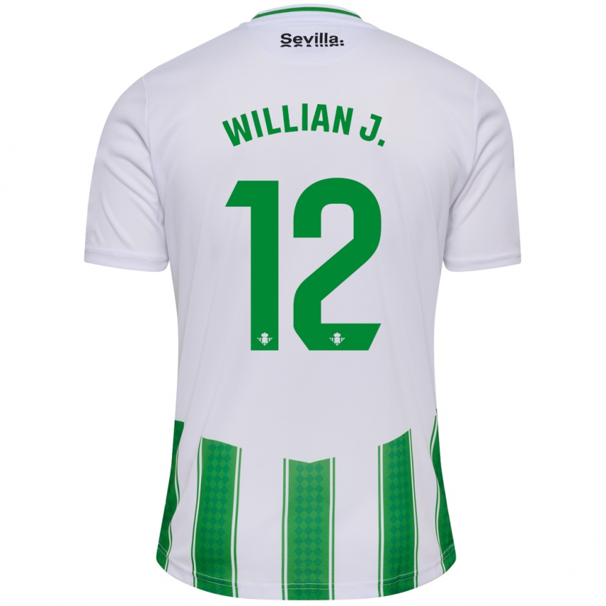 Mann Willian Jose #12 Hvit Hjemmetrøye Drakt Trøye 2023/24 Skjorter T-Skjorte
