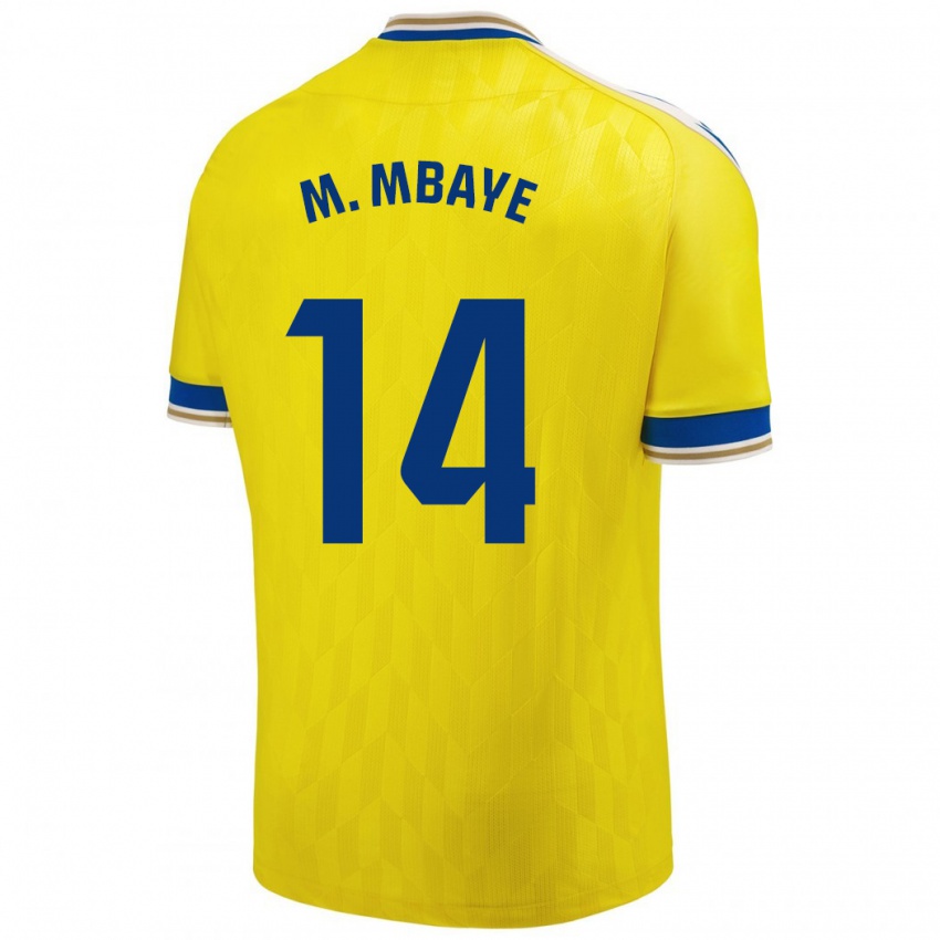 Mann Momo Mbaye #14 Gul Hjemmetrøye Drakt Trøye 2023/24 Skjorter T-Skjorte