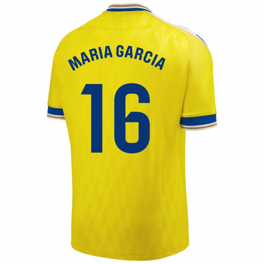 Mann Maria García Fernández #16 Gul Hjemmetrøye Drakt Trøye 2023/24 Skjorter T-Skjorte