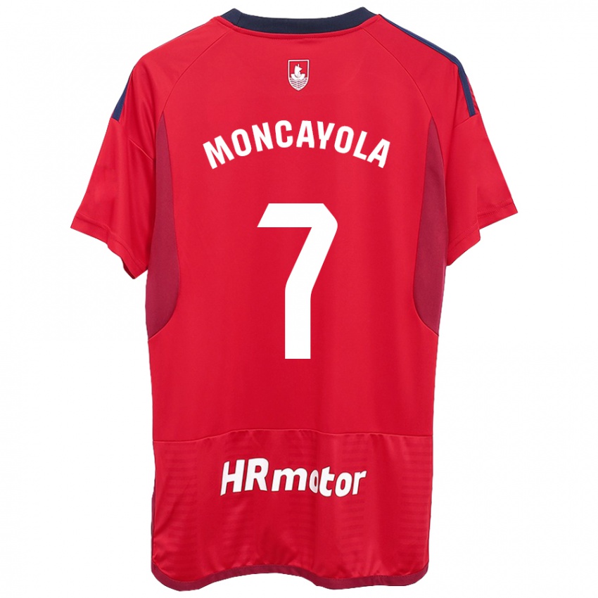 Mann Jon Moncayola #7 Rød Hjemmetrøye Drakt Trøye 2023/24 Skjorter T-Skjorte