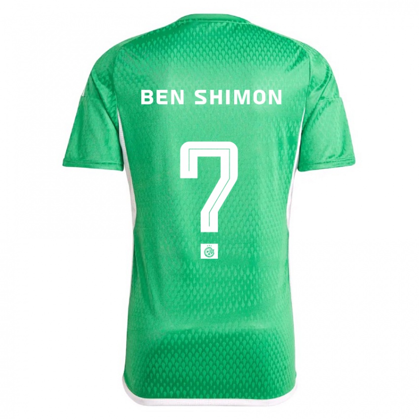 Mann Elad Ben Shimon #0 Hvit Blå Hjemmetrøye Drakt Trøye 2023/24 Skjorter T-Skjorte