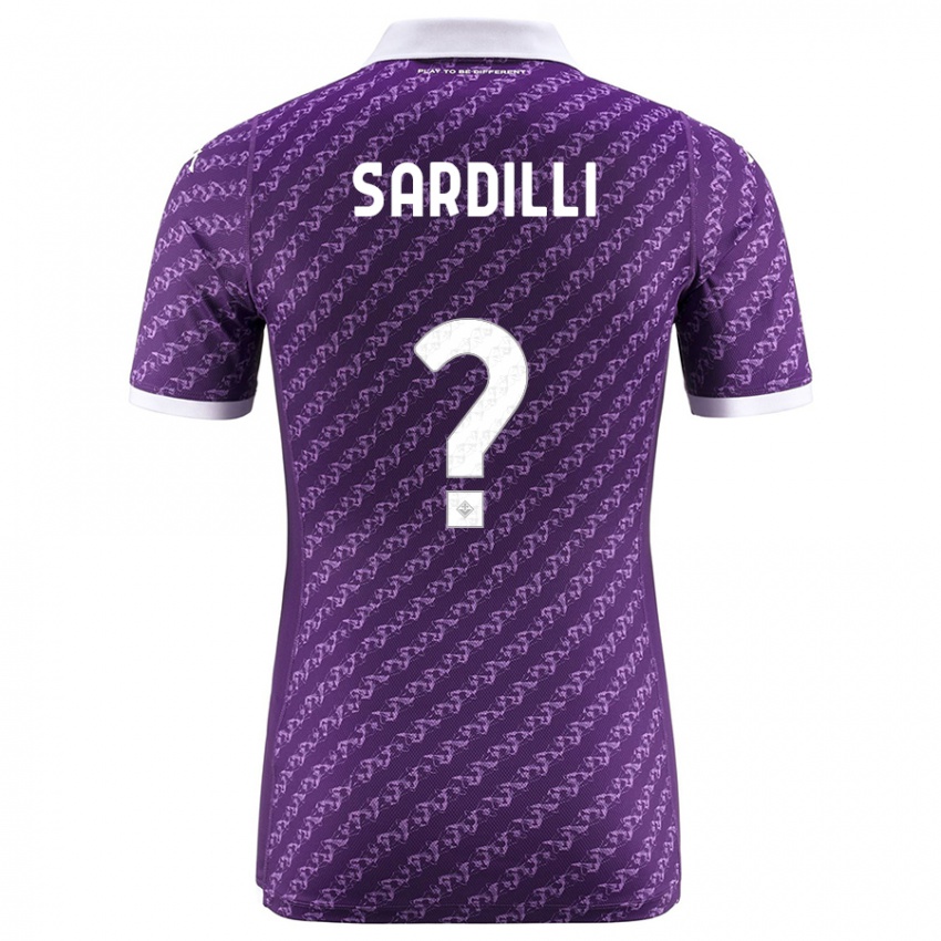 Mann Davide Sardilli #0 Fiolett Hjemmetrøye Drakt Trøye 2023/24 Skjorter T-Skjorte
