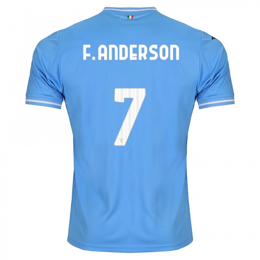 Mann Felipe Anderson #7 Blå Hjemmetrøye Drakt Trøye 2023/24 Skjorter T-Skjorte