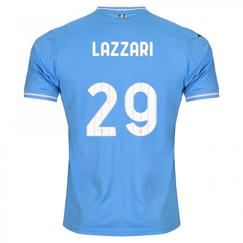 Mann Manuel Lazzari #29 Blå Hjemmetrøye Drakt Trøye 2023/24 Skjorter T-Skjorte