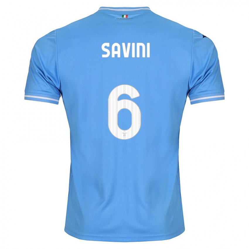 Mann Federica Savini #6 Blå Hjemmetrøye Drakt Trøye 2023/24 Skjorter T-Skjorte