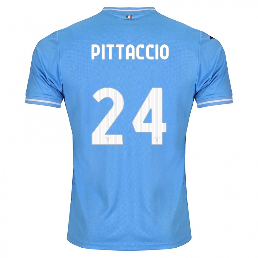 Mann Francesca Pittaccio #24 Blå Hjemmetrøye Drakt Trøye 2023/24 Skjorter T-Skjorte