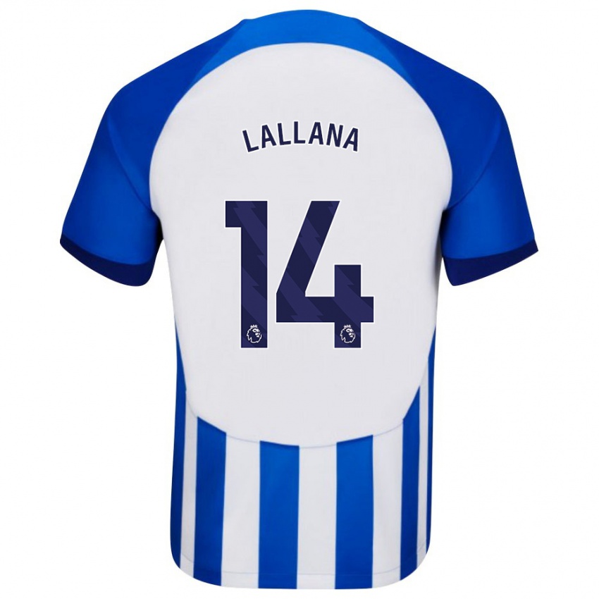 Mann Adam Lallana #14 Blå Hjemmetrøye Drakt Trøye 2023/24 Skjorter T-Skjorte