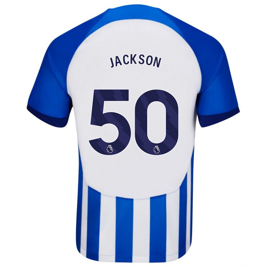 Mann Ben Jackson #50 Blå Hjemmetrøye Drakt Trøye 2023/24 Skjorter T-Skjorte