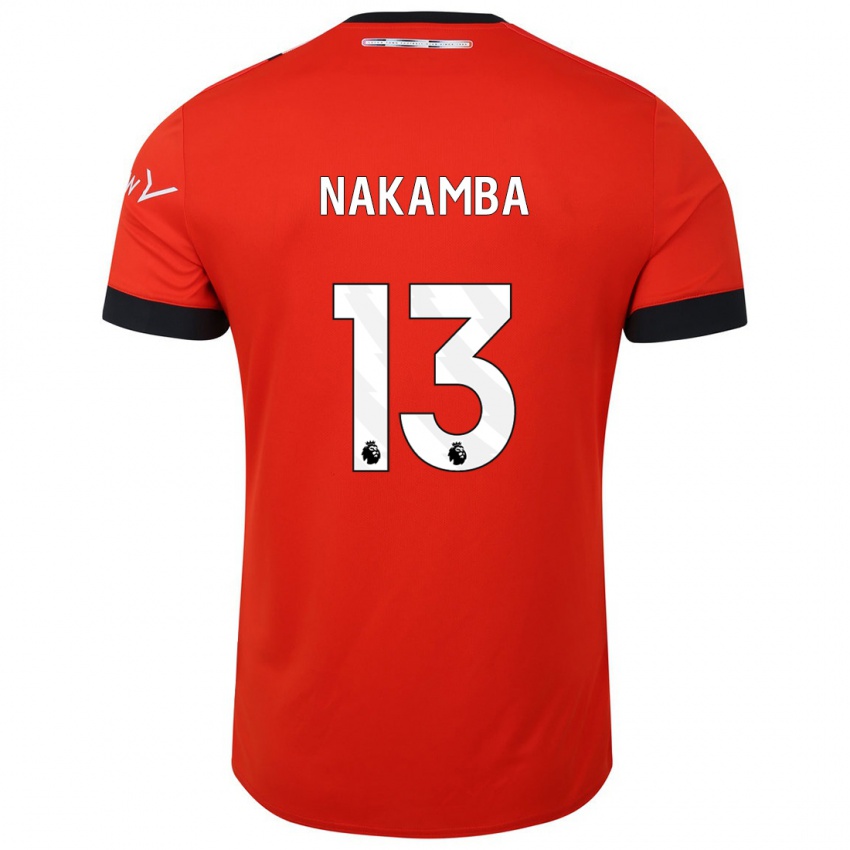 Mann Marvelous Nakamba #13 Rød Hjemmetrøye Drakt Trøye 2023/24 Skjorter T-Skjorte