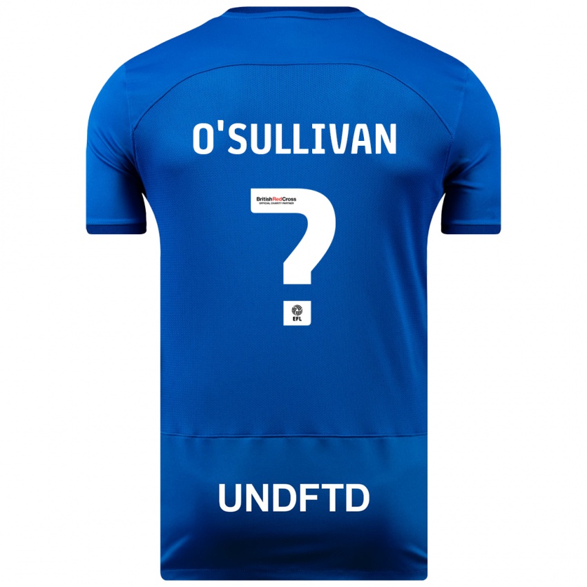 Mann William O'sullivan #0 Blå Hjemmetrøye Drakt Trøye 2023/24 Skjorter T-Skjorte