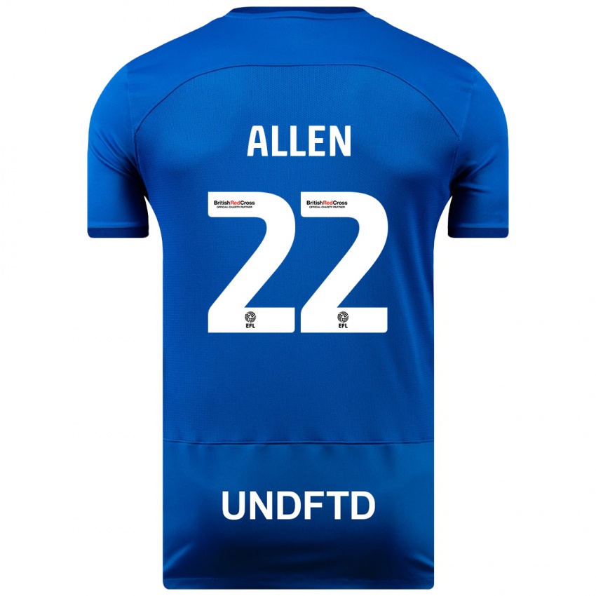 Mann Remi Allen #22 Blå Hjemmetrøye Drakt Trøye 2023/24 Skjorter T-Skjorte