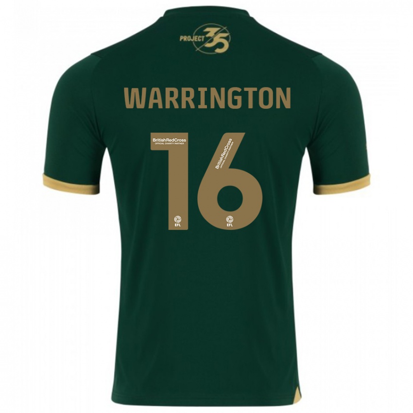 Mann Lewis Warrington #16 Grønn Hjemmetrøye Drakt Trøye 2023/24 Skjorter T-Skjorte