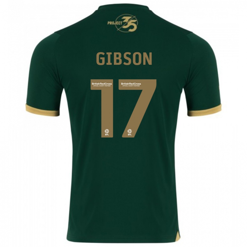 Mann Lewis Gibson #17 Grønn Hjemmetrøye Drakt Trøye 2023/24 Skjorter T-Skjorte