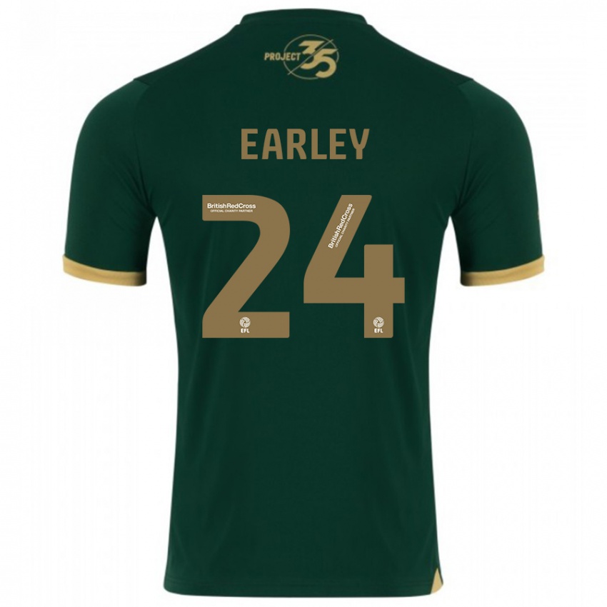 Mann Saxon Earley #24 Grønn Hjemmetrøye Drakt Trøye 2023/24 Skjorter T-Skjorte