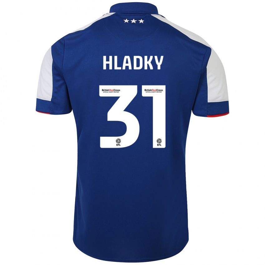 Mann Vaclav Hladky #31 Blå Hjemmetrøye Drakt Trøye 2023/24 Skjorter T-Skjorte