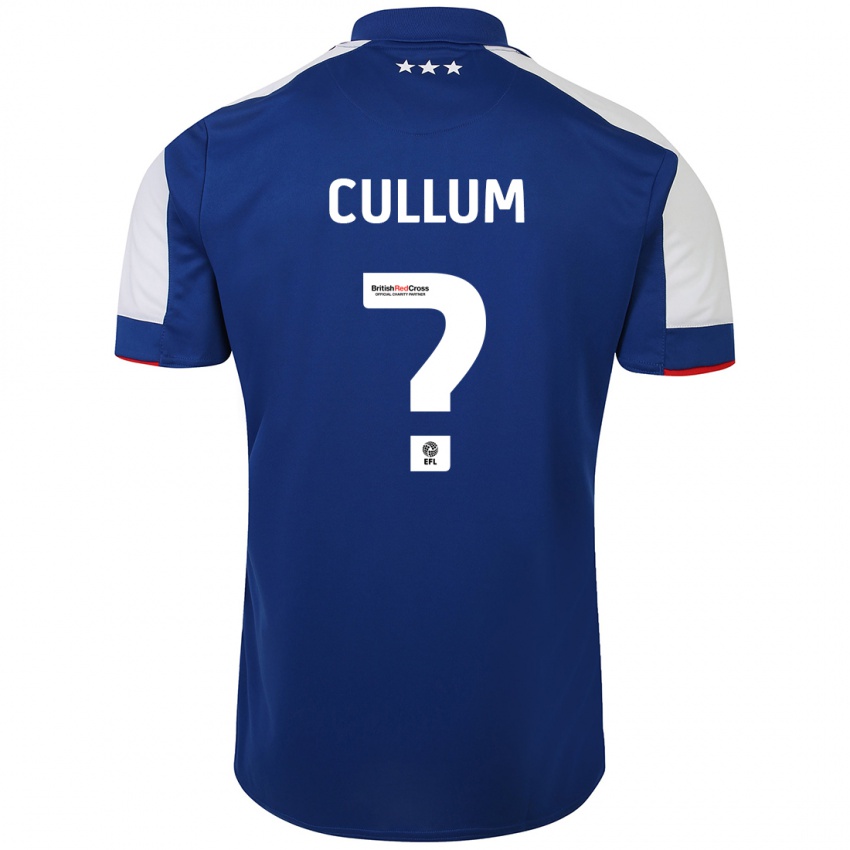 Mann Danny Cullum #0 Blå Hjemmetrøye Drakt Trøye 2023/24 Skjorter T-Skjorte