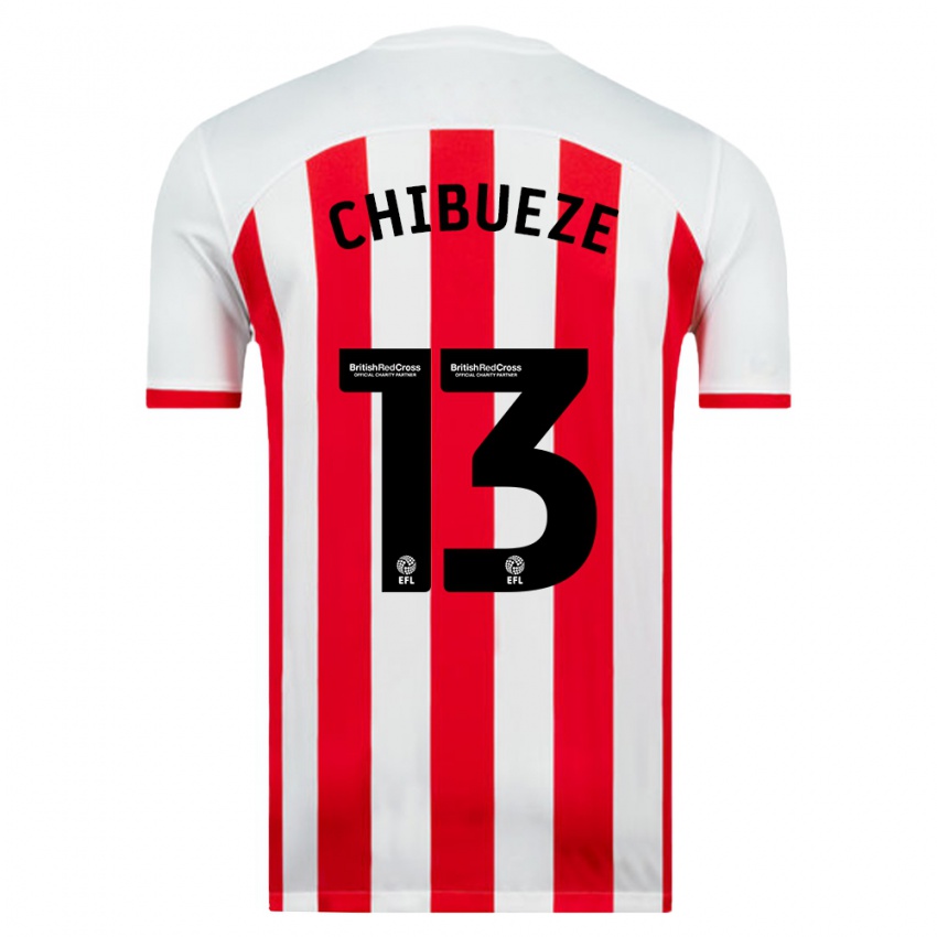 Mann Kelechi Chibueze #13 Hvit Hjemmetrøye Drakt Trøye 2023/24 Skjorter T-Skjorte