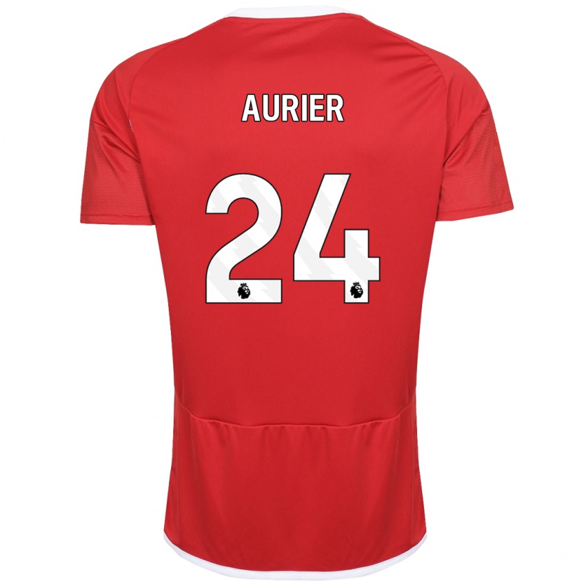 Mann Serge Aurier #24 Rød Hjemmetrøye Drakt Trøye 2023/24 Skjorter T-Skjorte