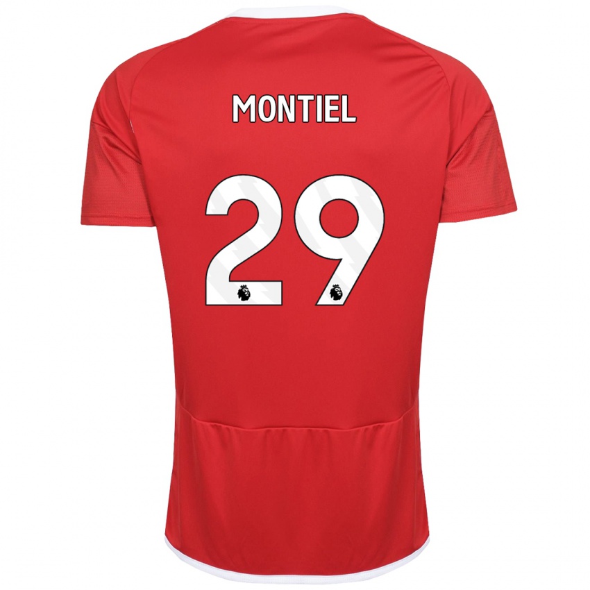 Mann Gonzalo Montiel #29 Rød Hjemmetrøye Drakt Trøye 2023/24 Skjorter T-Skjorte