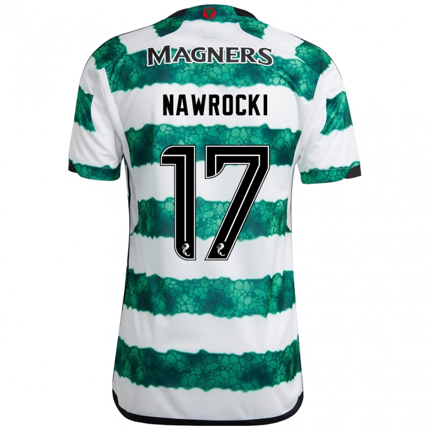 Mann Maik Nawrocki #17 Grønn Hjemmetrøye Drakt Trøye 2023/24 Skjorter T-Skjorte