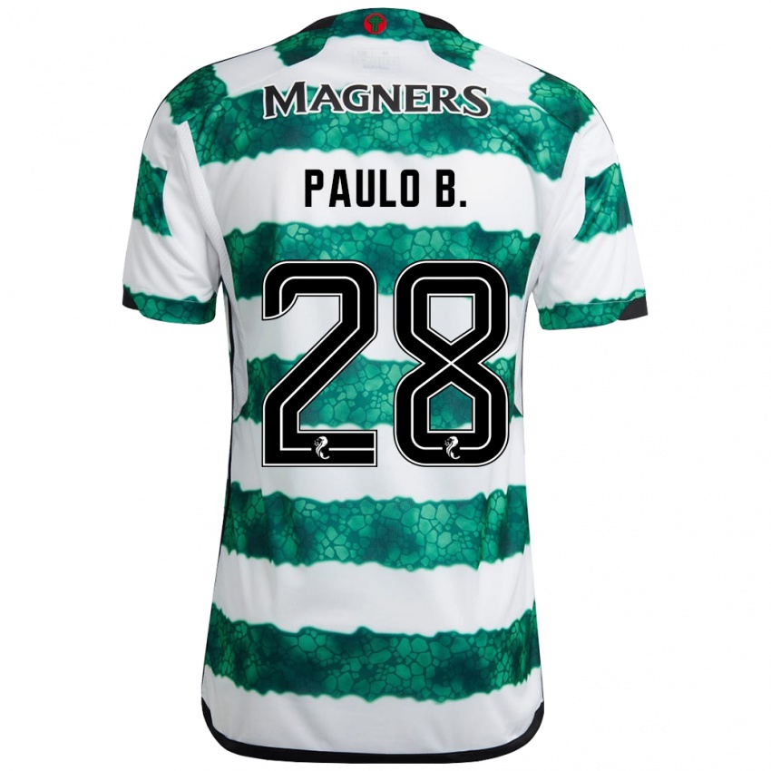 Mann Paulo Bernardo #28 Grønn Hjemmetrøye Drakt Trøye 2023/24 Skjorter T-Skjorte