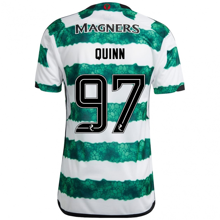 Mann Ben Quinn #97 Grønn Hjemmetrøye Drakt Trøye 2023/24 Skjorter T-Skjorte