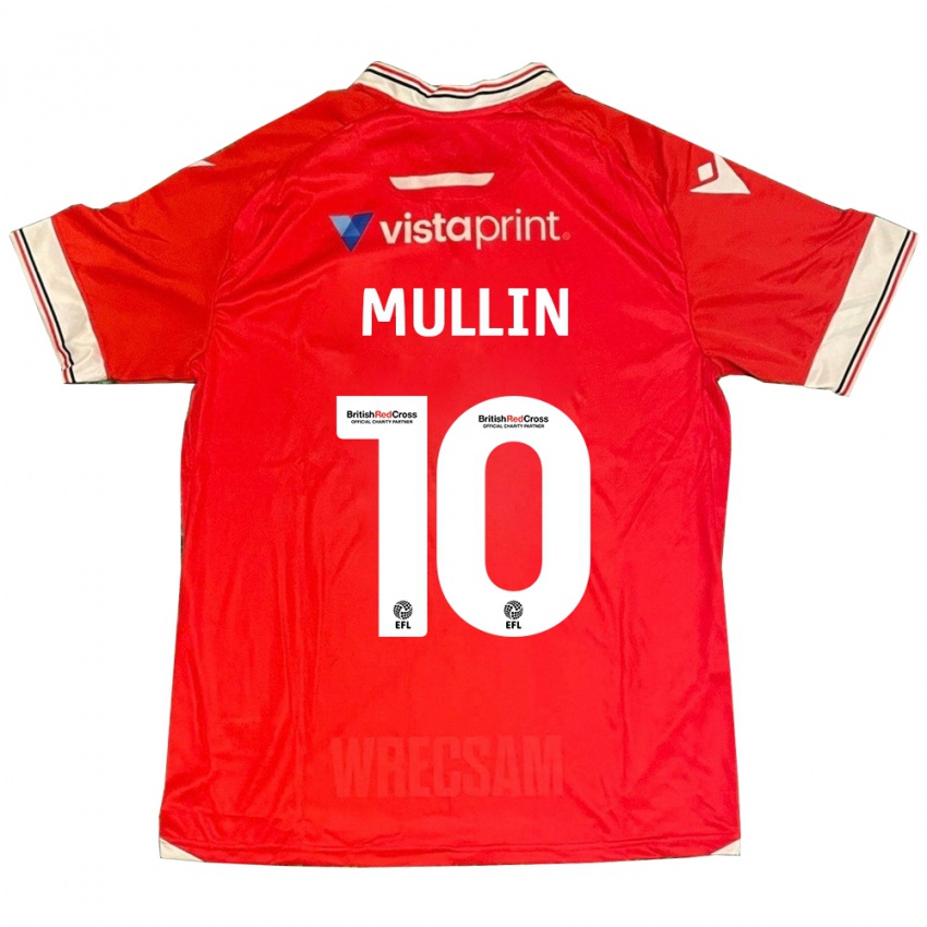 Mann Paul Mullin #10 Rød Hjemmetrøye Drakt Trøye 2023/24 Skjorter T-Skjorte