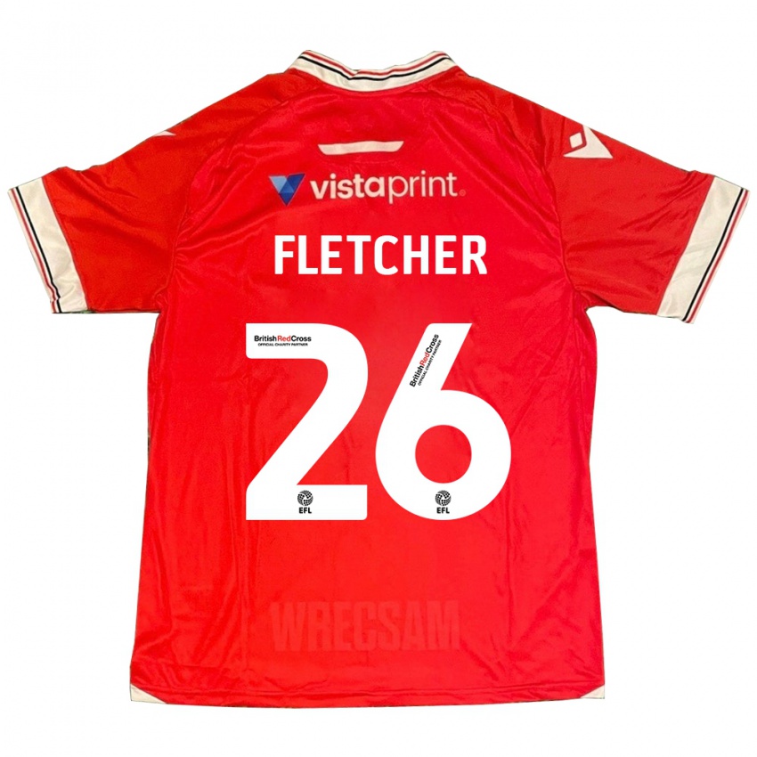 Mann Steven Fletcher #26 Rød Hjemmetrøye Drakt Trøye 2023/24 Skjorter T-Skjorte