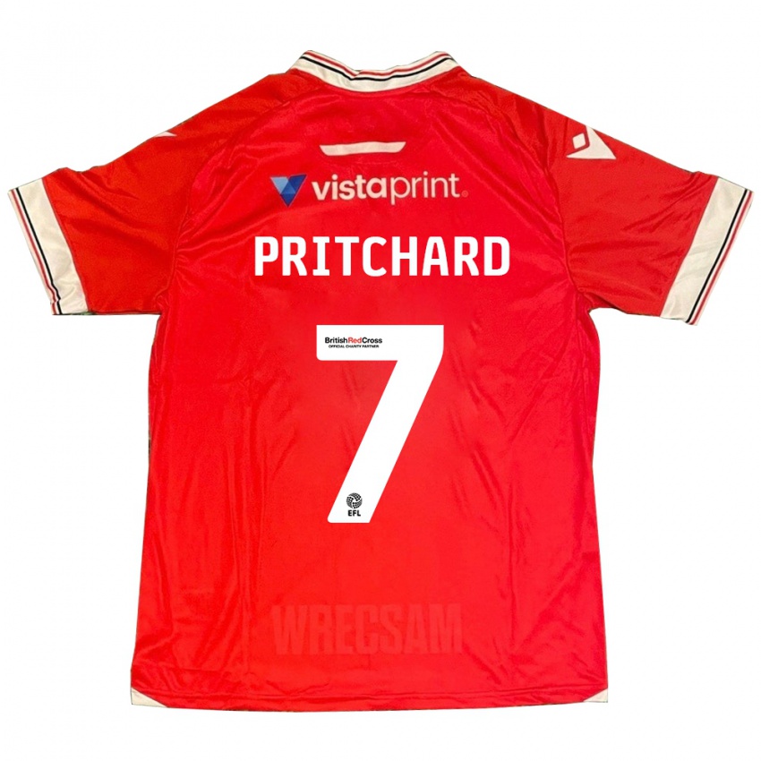 Mann Rebecca Pritchard #7 Rød Hjemmetrøye Drakt Trøye 2023/24 Skjorter T-Skjorte