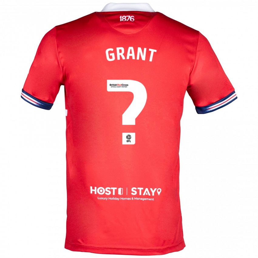 Mann George Grant #0 Rød Hjemmetrøye Drakt Trøye 2023/24 Skjorter T-Skjorte
