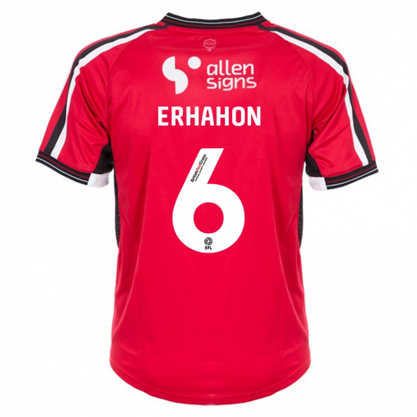 Mann Ethan Erhahon #6 Rød Hjemmetrøye Drakt Trøye 2023/24 Skjorter T-Skjorte
