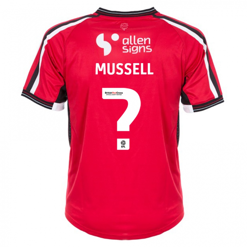 Mann Theo Mussell #0 Rød Hjemmetrøye Drakt Trøye 2023/24 Skjorter T-Skjorte