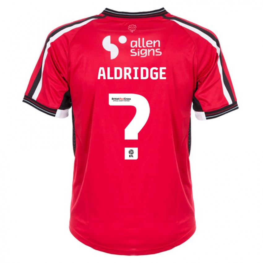 Mann Orin Aldridge #0 Rød Hjemmetrøye Drakt Trøye 2023/24 Skjorter T-Skjorte