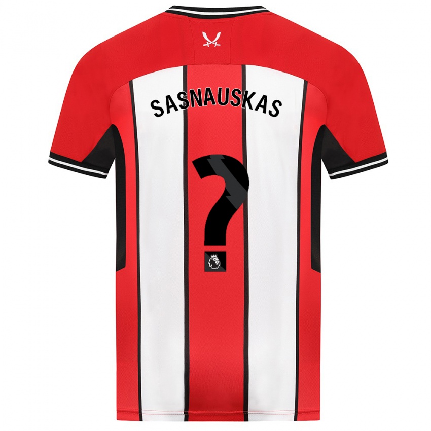 Mann Dovydas Sasnauskas #0 Rød Hjemmetrøye Drakt Trøye 2023/24 Skjorter T-Skjorte